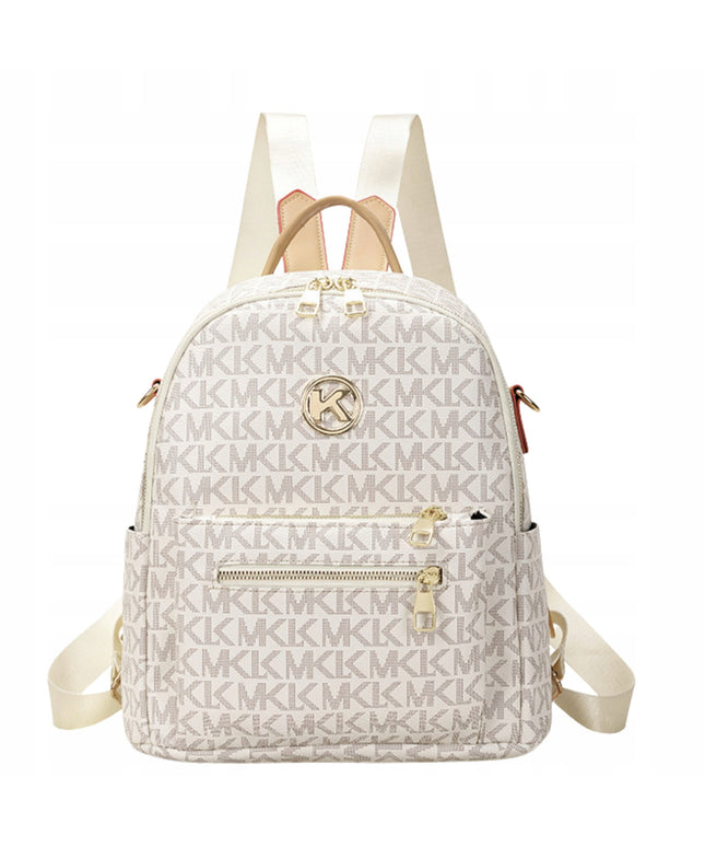 Moteriškas rudas kuprinės–rankinės 2in1 modelis – elegantiška miesto kuprinė iš dirbtinės odos su anti-theft kišene ir papildomu dirželiu