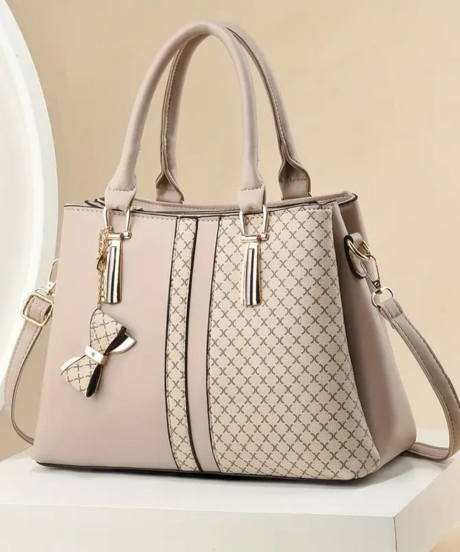 Moteriška rankinė Chic Wo su didele talpa, stilinga peties rankinė iš dirbtinės odos, užtraukiama, su trimis kišenėmis ir nuimamu dirželiu – juoda, chaki, žalia