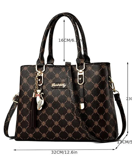 Moteriška rankinė FKTSR su gėlių raštu, kutais ir nuimamu dirželiu, elegantiška peties krepšys, vasaros paplūdimio tote su užtrauktuku