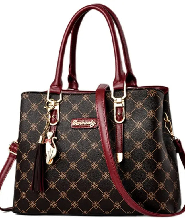 Moteriška rankinė FKTSR su gėlių raštu, kutais ir nuimamu dirželiu, elegantiška peties krepšys, vasaros paplūdimio tote su užtrauktuku