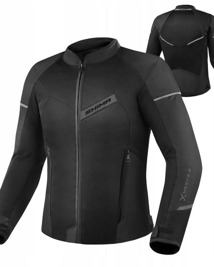 Motociklinė striukė Shima X-MESH 2.0 vyriška juoda vasarinė