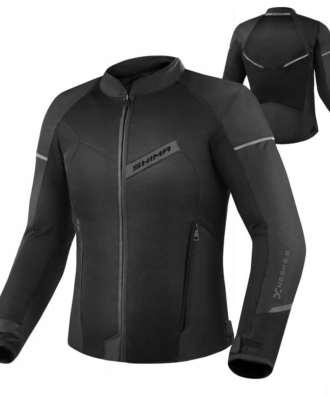 Motociklinė striukė Shima X-MESH 2.0 vyriška juoda vasarinė