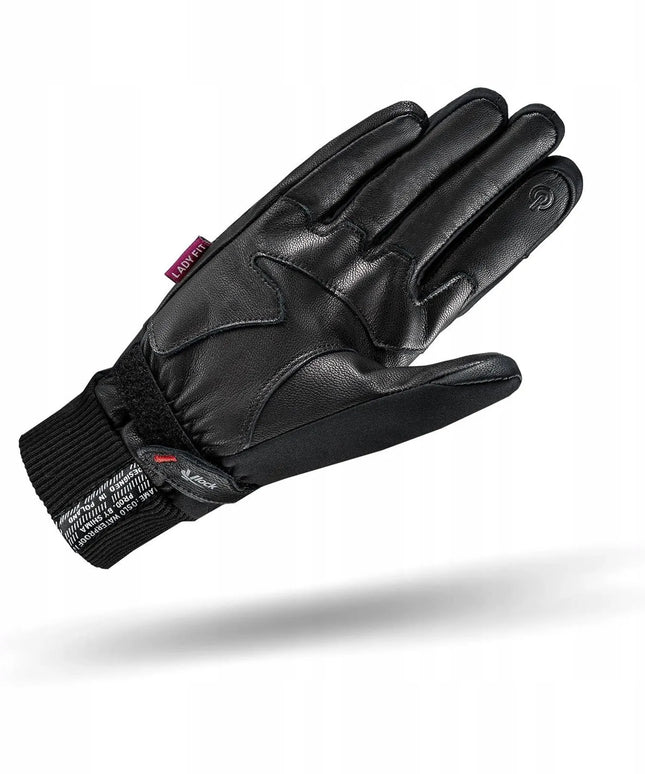 Motociklinės pirštinės moterims SHIMA OSLO WIND LADY BLACK