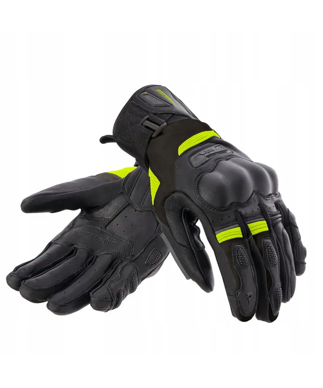 Motociklinės pirštinės Rebelhorn Range Black/Anthracite/Fluo Yellow, dydis S