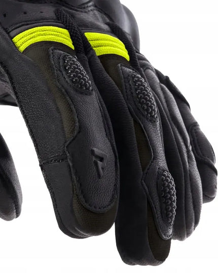 Motociklinės pirštinės Rebelhorn Range Black/Anthracite/Fluo Yellow, dydis S