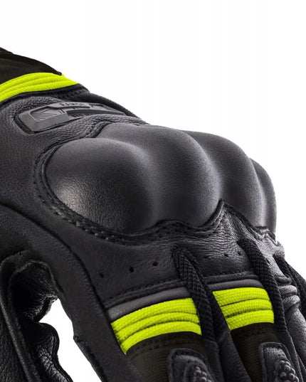 Motociklinės pirštinės Rebelhorn Range Black/Anthracite/Fluo Yellow, dydis S