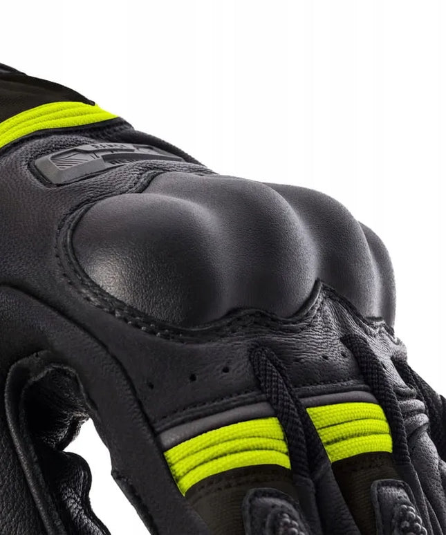 Motociklinės pirštinės Rebelhorn Range Black/Anthracite/Fluo Yellow, dydis S