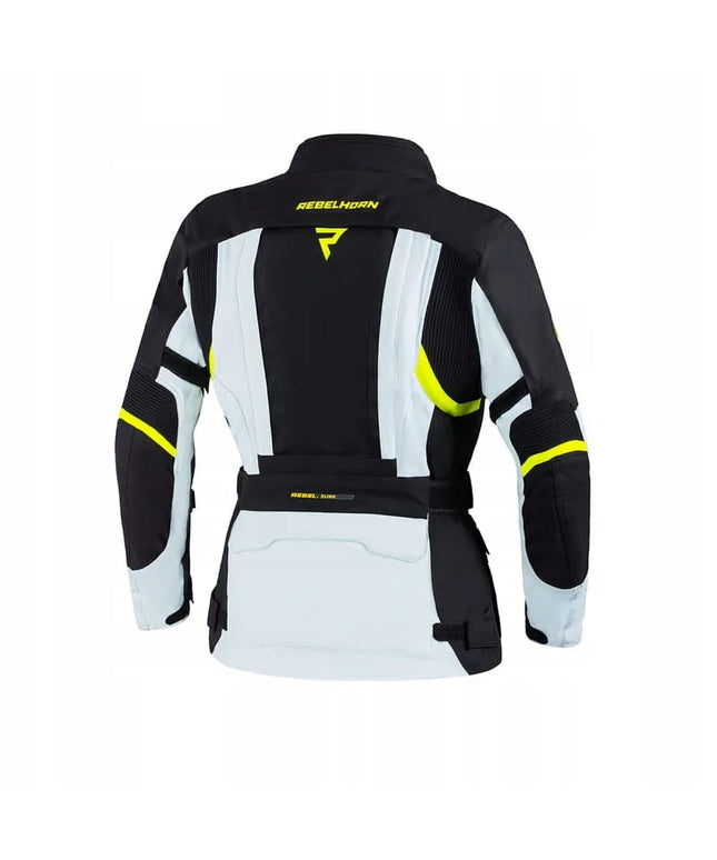 Motociklininkės striukė Rebelhorn Hardy II Lady Grey/Black/Fluo Yellow XS