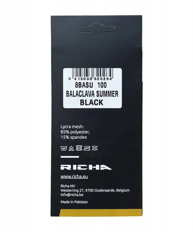 Motociklininko balaklava Richa Summer Black