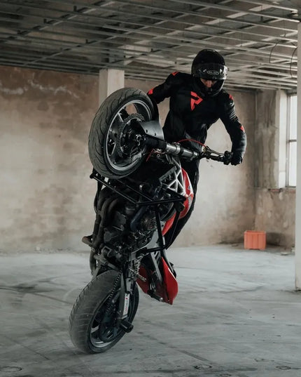 Motociklininko striukė REBELHORN VANDAL BLACK/F YELLOW