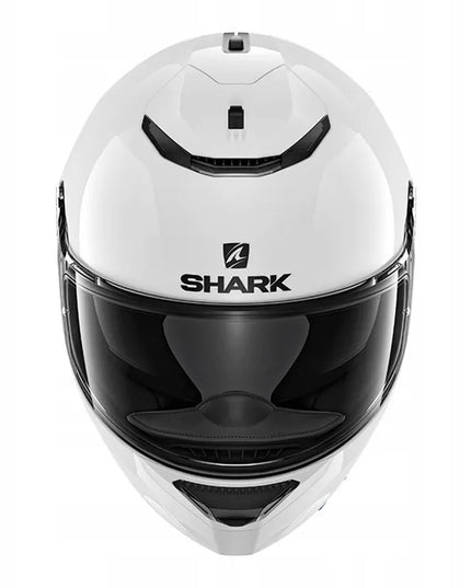 Motociklinis šalmas SHARK Spartan White su skydeliu nuo saulės, dydis L