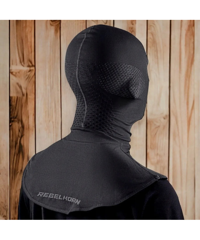 Motociklinis termoaktyvus balaklavas Rebelhorn Therm II juodas/pilkas