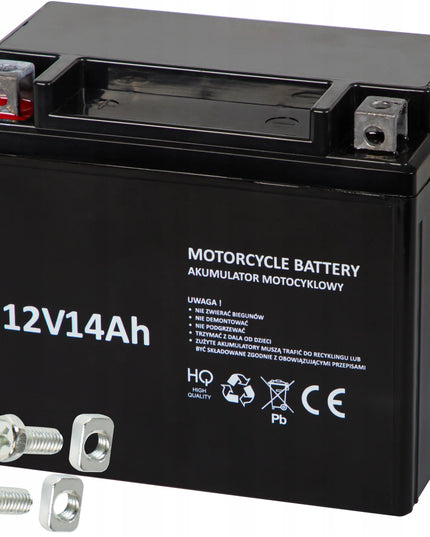 Motociklo akumuliatorius 12V 14Ah belaidis motoroleriui, keturračiui, ATV