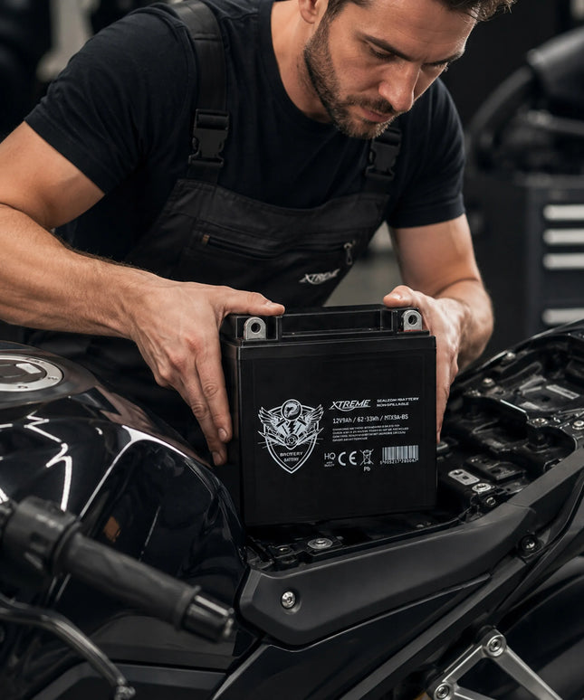 Motociklo akumuliatorius XTREME dešininis+ 9Ah 12V neaptarnaujamas AGM motoroleriui keturračiui