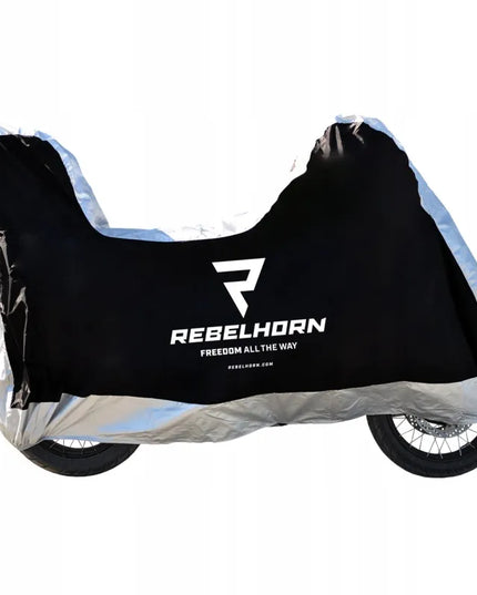 Motociklo uždangalas Rebelhorn Cover 2 su vieta bagažinei black silver M