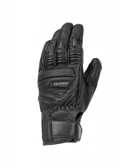 Motoid Alpha Black trumpos vyriškos miesto motociklininko pirštinės juodos