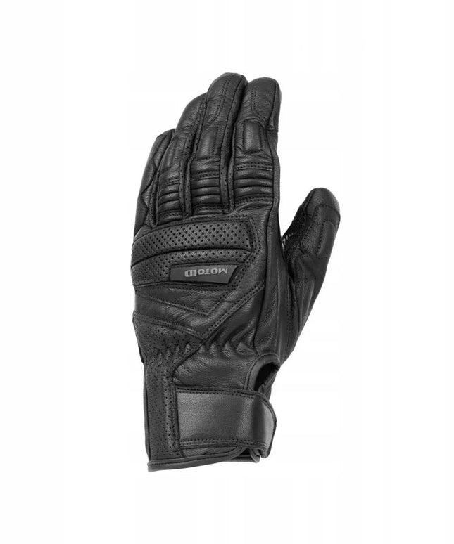 Motoid Alpha Black trumpos vyriškos miesto motociklininko pirštinės juodos