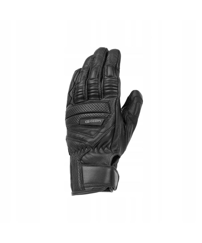Motoid Alpha Black trumpos vyriškos miesto motociklininko pirštinės juodos