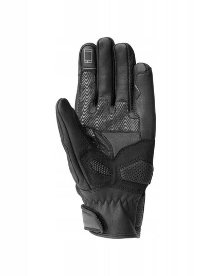 Motoid Alpha Black trumpos vyriškos miesto motociklininko pirštinės juodos