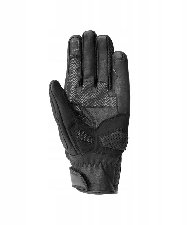 Motoid Alpha Black trumpos vyriškos miesto motociklininko pirštinės juodos