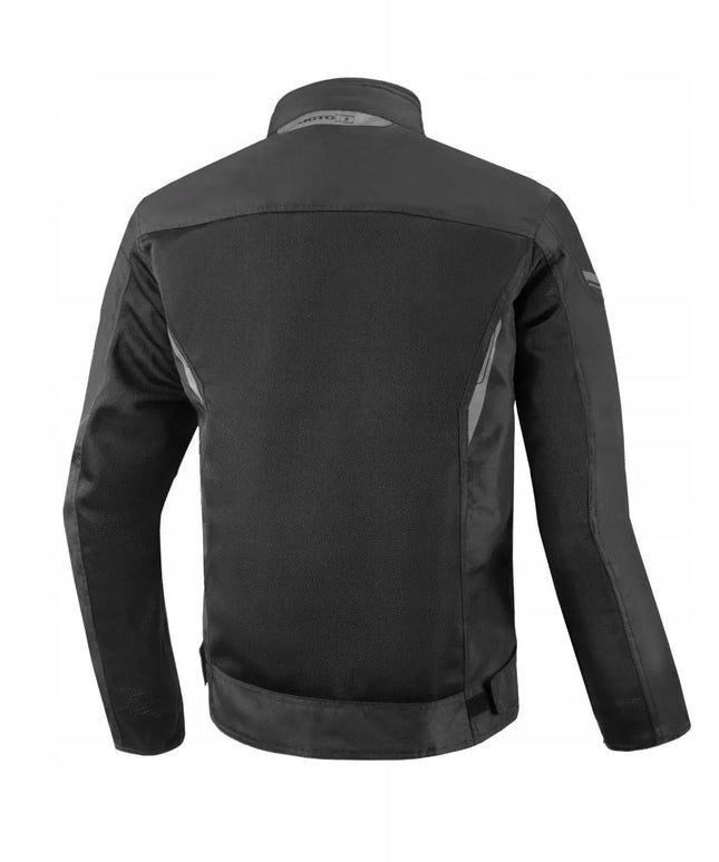 MOTOID MESH II BLACK vyriška tekstilinė motociklininko striukė