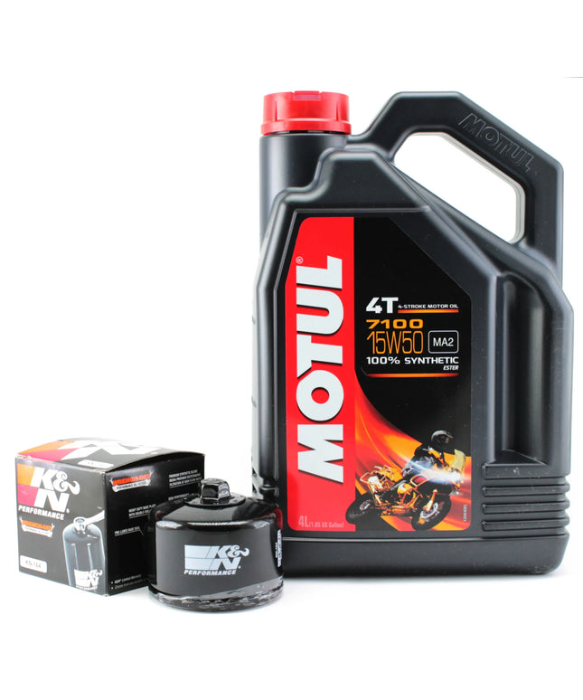 MOTUL 7100 15W50 4L sintetinė alyva + K&N tepalo filtras