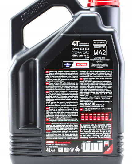 MOTUL 7100 15W50 4L sintetinė alyva + K&N tepalo filtras