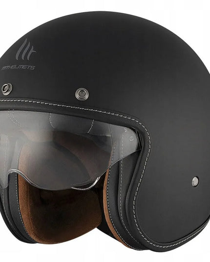 MT HELMETS LE MANS 2 SV S JET BLACK MATT atviras motociklininko šalmas
