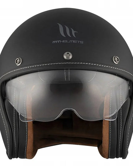 MT HELMETS LE MANS 2 SV S JET BLACK MATT atviras motociklininko šalmas