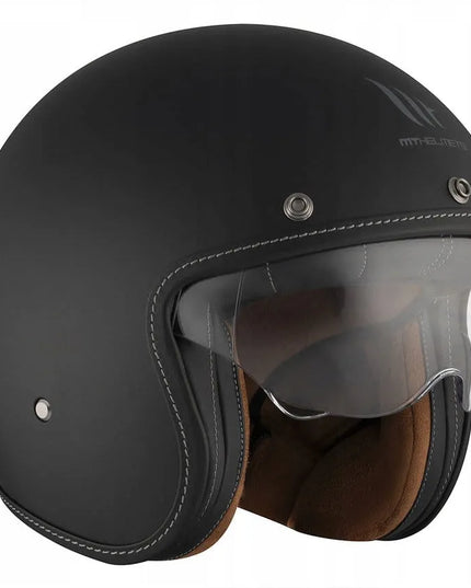 MT HELMETS LE MANS 2 SV S JET BLACK MATT atviras motociklininko šalmas