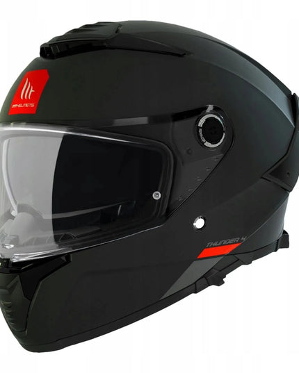 MT THUNDER 4 SV SOLID BLACK MATT Motociklininko šalmas integralinis