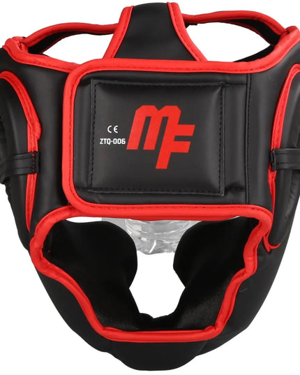 MuscleForge CombatCraft bokso šalmas sparingams ir treniruotėms MMA, boksui, Muay Thai, juodas, L dydis