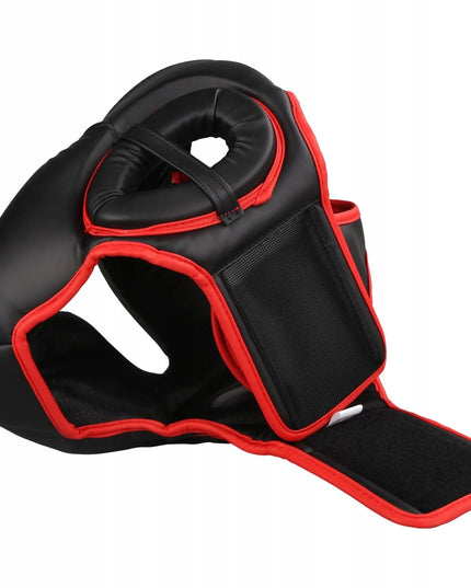 MuscleForge CombatCraft bokso šalmas sparingams ir treniruotėms MMA, boksui, Muay Thai, juodas, L dydis