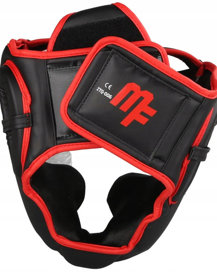 MuscleForge CombatCraft bokso šalmas sparingams ir treniruotėms MMA, boksui, Muay Thai, juodas, L dydis