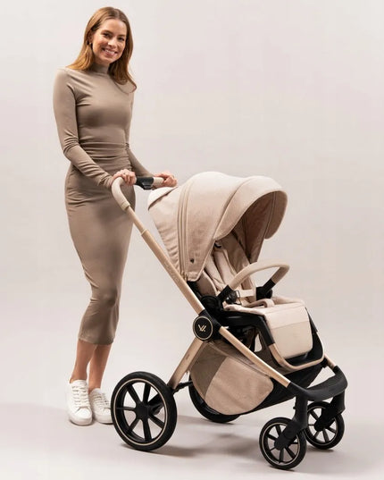 Muuvo Quick Boho - daugiafunkcis vaikiškas vežimėlis, 2 viename rinkinys | Beige