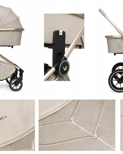 Muuvo Quick Boho - daugiafunkcis vaikiškas vežimėlis, 2 viename rinkinys | Beige