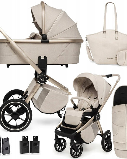 Muuvo Quick Boho - daugiafunkcis vaikiškas vežimėlis, 2 viename rinkinys | Beige