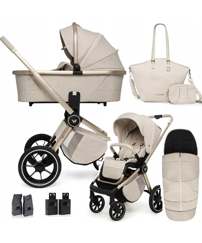 Muuvo Quick Boho - daugiafunkcis vaikiškas vežimėlis, 2 viename rinkinys | Beige