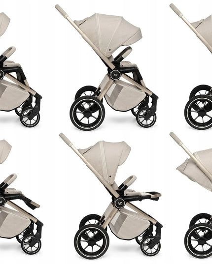 Muuvo Quick Boho - daugiafunkcis vaikiškas vežimėlis, 2 viename rinkinys | Beige