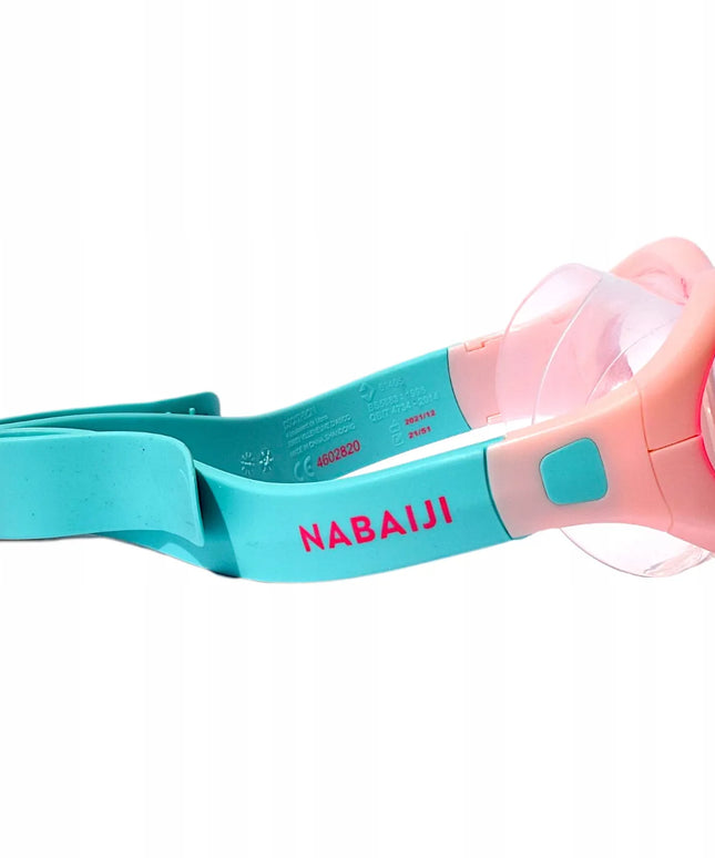 Nabaiji Swimdow V2 S Pink vaikiški plačiaekraniai plaukimo akiniai