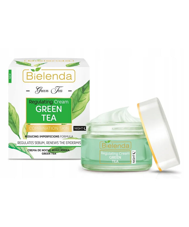 Naktinis kremas nuo netobulumų Bielenda Green Tea su žaliąja arbata