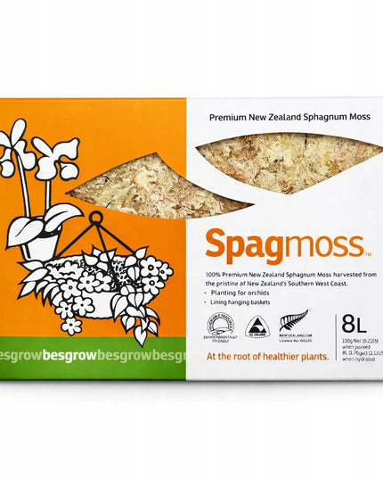 Natūralios Besgrow Sphagnum samanos, 100g 8L, Naujoji Zelandija