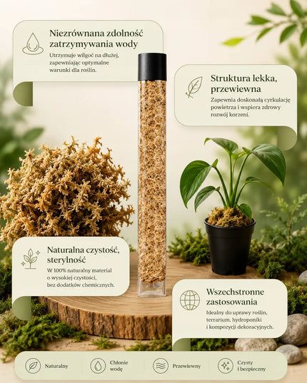 Natūralios Besgrow Sphagnum samanos, 100g 8L, Naujoji Zelandija
