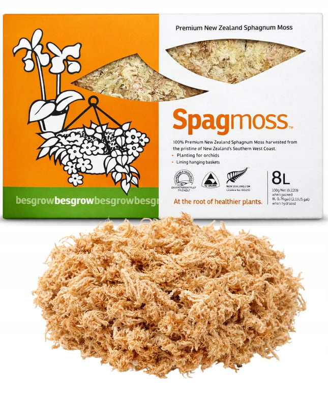 Natūralios Besgrow Sphagnum samanos, 100g 8L, Naujoji Zelandija