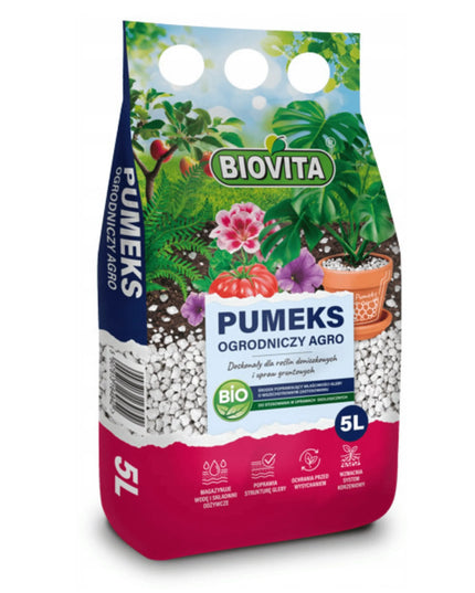 Natūralus vulkaninis sodo pemza drenažui ir purinimui 5L Biovita + lipni gaudyklė