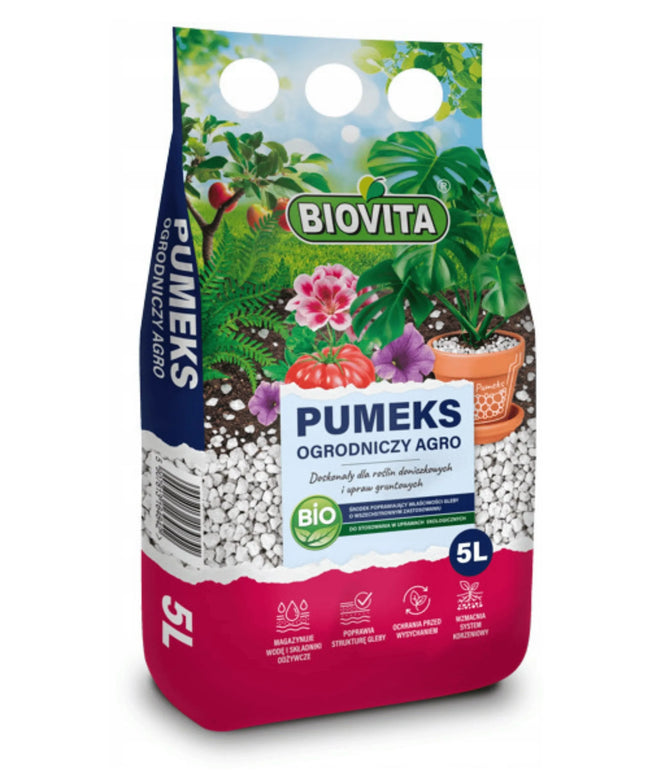 Natūralus vulkaninis sodo pemza drenažui ir purinimui 5L Biovita + lipni gaudyklė