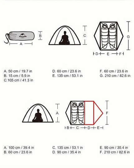 Naturehike Mongar 2 lengva turistinė palapinė 2 asmenims – aukštos kokybės, atspari vandeniui ir vėjui - Pilka