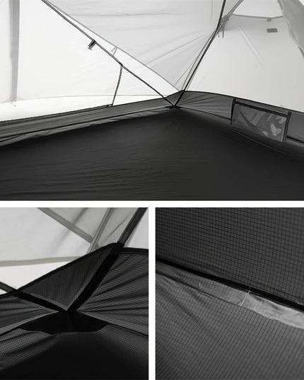 Naturehike Mongar 2 lengva turistinė palapinė 2 asmenims – aukštos kokybės, atspari vandeniui ir vėjui - Pilka