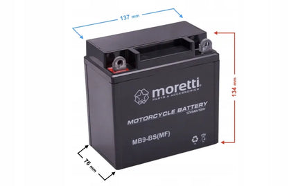 NAUJAS AKUMULIATORIUS 9AH MORETTI MB9 BS GELINIS AGM QUAD ATV Martinelli