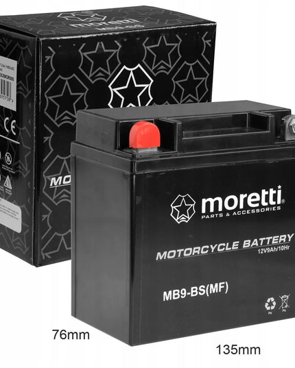 NAUJAS AKUMULIATORIUS 9AH MORETTI MB9 BS GELINIS AGM QUAD ATV Martinelli
